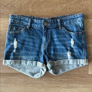 Distressed Denim Women Shorts